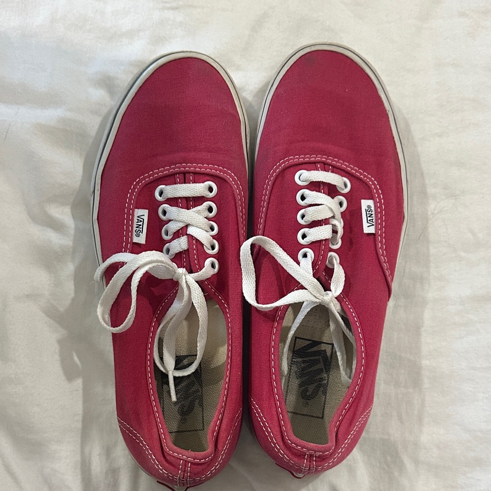 Vans Red Canvas Sneakers